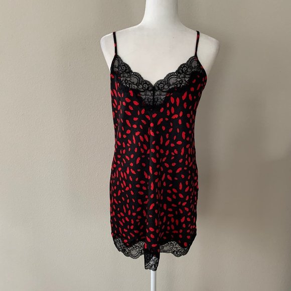 NWT! INC Lace-Trim Printed Chemise Night Gown - Picture 3 of 7